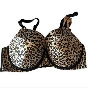 Cacique animal print push-up balconnette support bra zise 42D